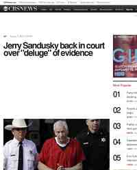 Jerry Sandusky back in court over deluge of: CBS News