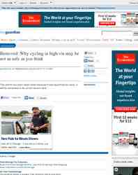 Why cycling in high vis may be not: guardian.co.uk
